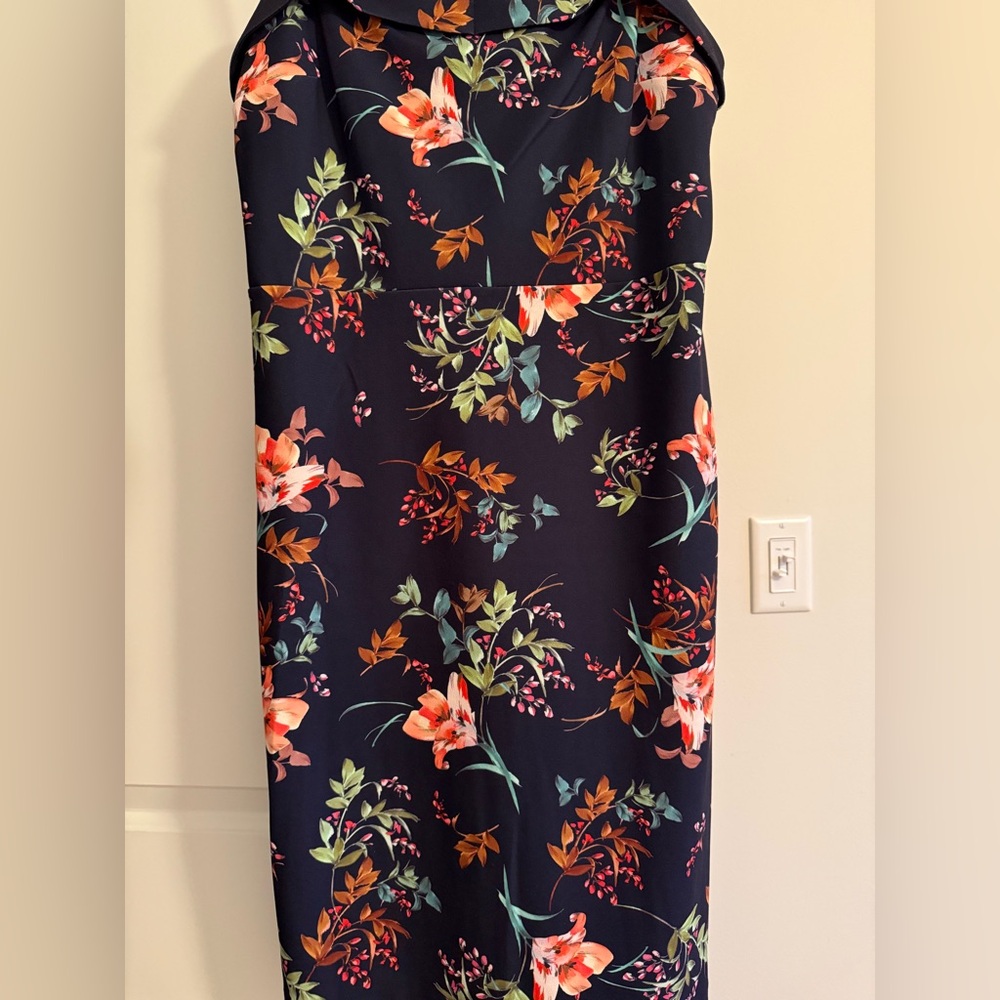 RACHEL Rachel Roy Navy Floral Dress-xl